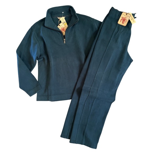 Tommy Bahama Tops - Tommy Bahama Womens Lounge Set M Teal Pullover Pants‎ NWT Y2K early 2000s Era